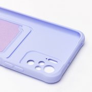Чехол-накладка - SC304 с картхолдером для Xiaomi Redmi Note 10 (темно-фиолетовый) — 2
