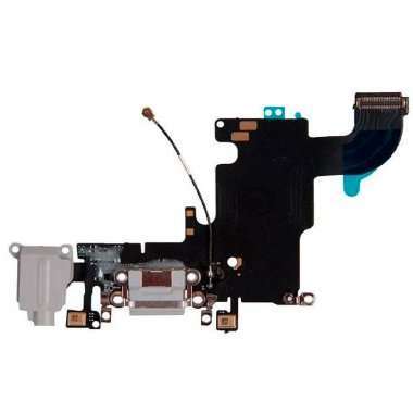 Шлейф для Apple iPhone 6S на разъем зарядки/разъем гарнитуры/микрофон (белый) — 1