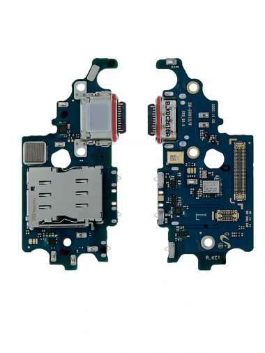 Шлейф для Samsung Galaxy S21 (G991B) плата на разъем зарядки/разъем SIM/микрофон &mdash; 2