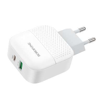Сетевое зарядное устройство Borofone BA46A USB/Type-C (белое) — 1