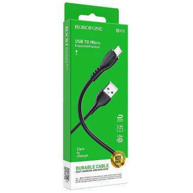 Кабель Borofone BX51 (USB - micro-USB) черный — 2