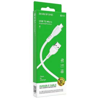 Кабель Borofone BX51 (USB - micro-USB) белый &mdash; 2
