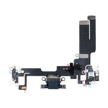 Шлейф для Apple iPhone 14 на разъем зарядки/микрофон (черный) Премиум — 1