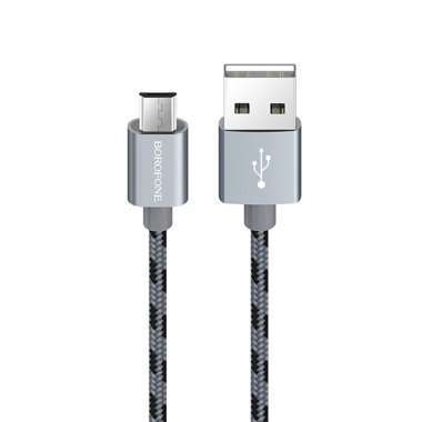 Кабель Borofone BX24 (USB - micro USB) (серый метал) — 1