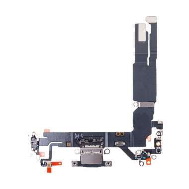 Шлейф для Apple iPhone 16 на системный разъем/микрофон (черный) Премиум &mdash; 1